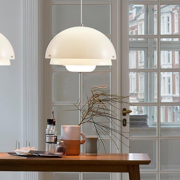 Modern Milk White Multi-Layered Sphere Pendant Lamp | Buy 1 Get 1 Free