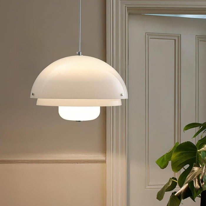 Modern Milk White Multi-Layered Sphere Pendant Lamp | Buy 1 Get 1 Free