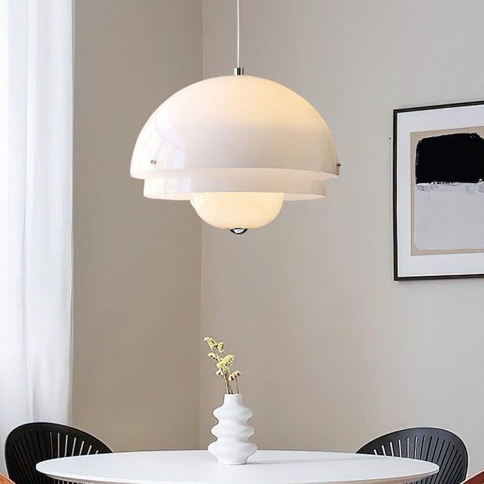 Modern Milk White Multi-Layered Sphere Pendant Lamp | Buy 1 Get 1 Free