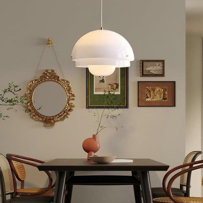 Modern Milk White Multi-Layered Sphere Pendant Lamp | Buy 1 Get 1 Free