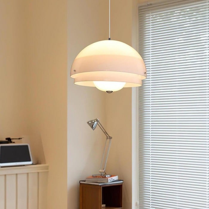Modern Milk White Multi-Layered Sphere Pendant Lamp | Buy 1 Get 1 Free