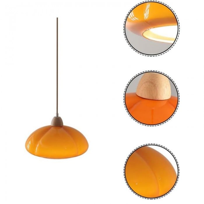 Nordic Retro Orange Glass Pendant Light | Buy 1 Get 1 Free