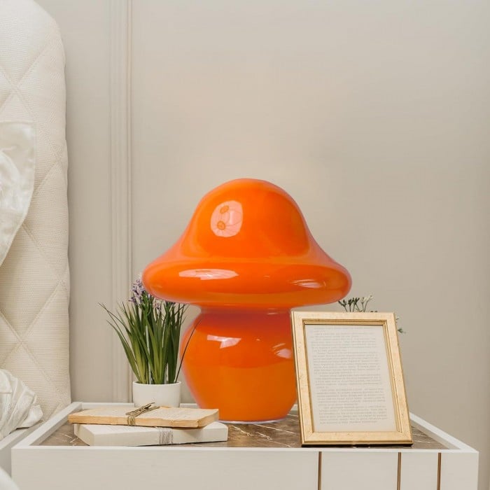 Bauhaus Mushroom Glass Table Lamp with USB Port | Buy 1 Get 1 Free