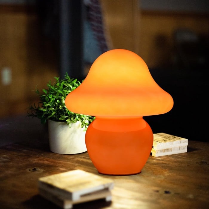 Bauhaus Mushroom Glass Table Lamp with USB Port | Buy 1 Get 1 Free