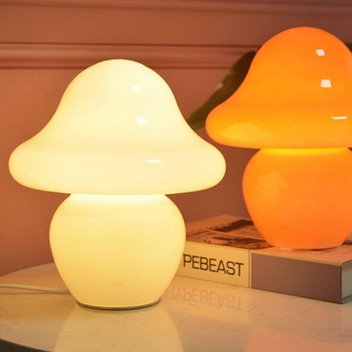 Bauhaus Mushroom Glass Table Lamp with USB Port | Buy 1 Get 1 Free