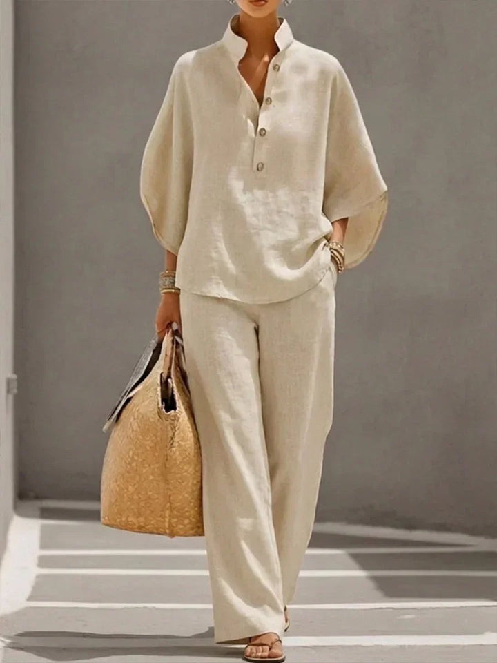 Teri | Set With Batwing Sleeves And Wide Pants