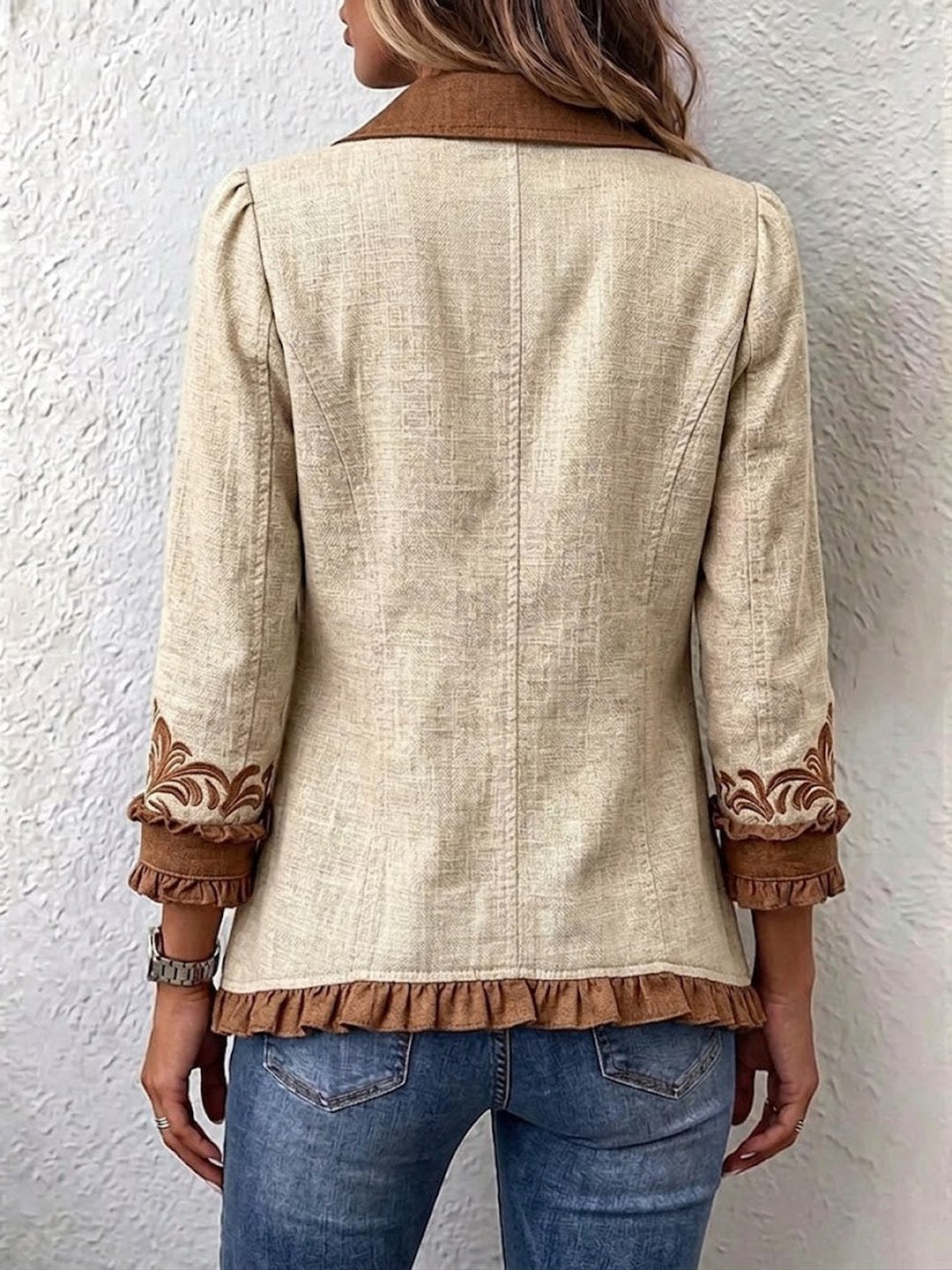 Fauna | Vintage Bohemian Floral Ruffled Jacket