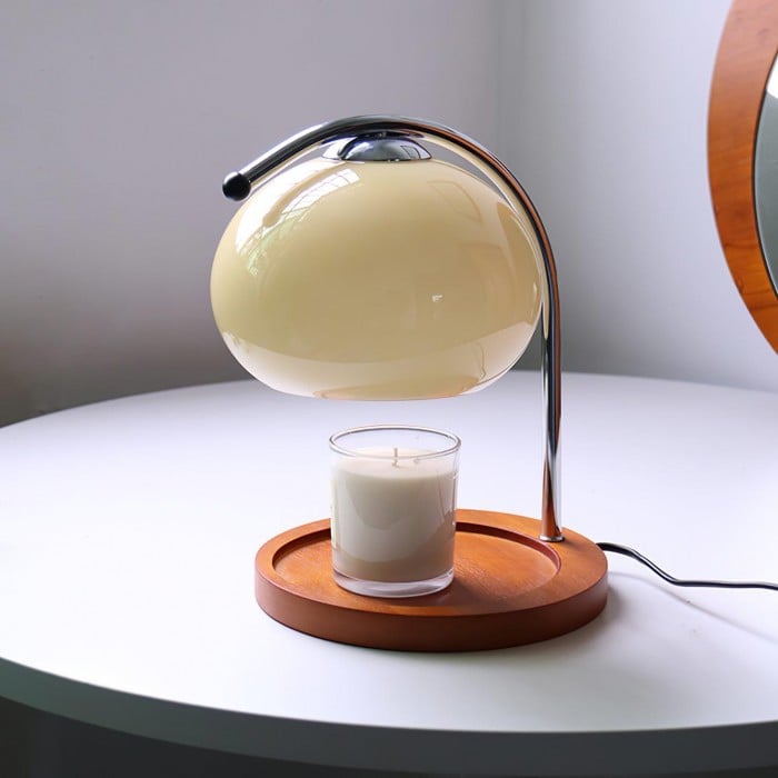 Retro Bauhaus Orb Table Lamp / Candle Warmer Lamp