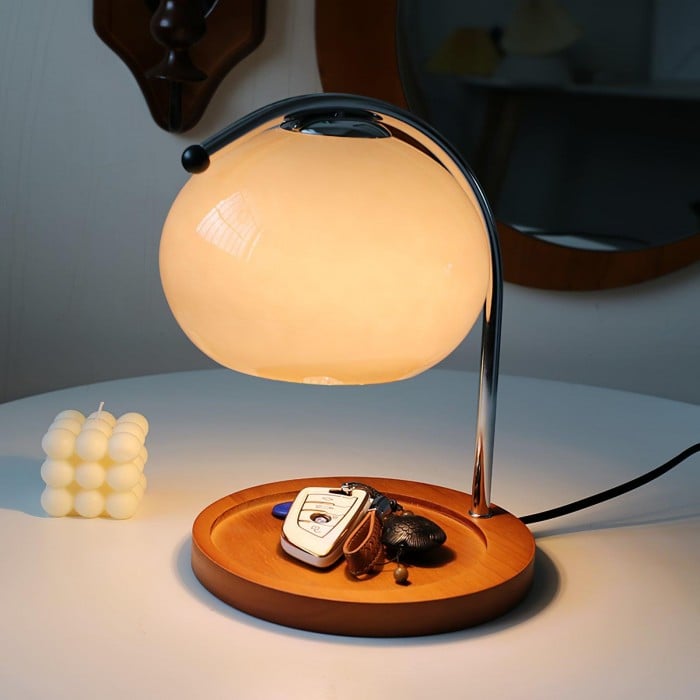 Retro Bauhaus Orb Table Lamp / Candle Warmer Lamp