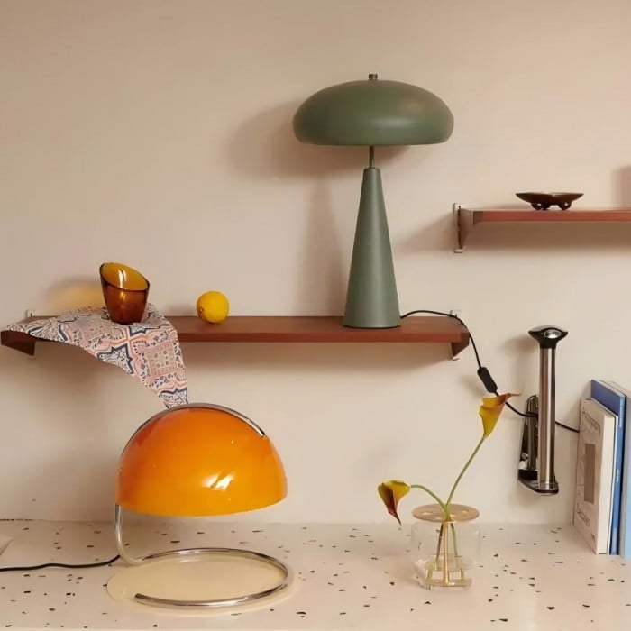 Retro Bauhaus Pudding Glass Table Lamp | Buy 1 Get 1 Free