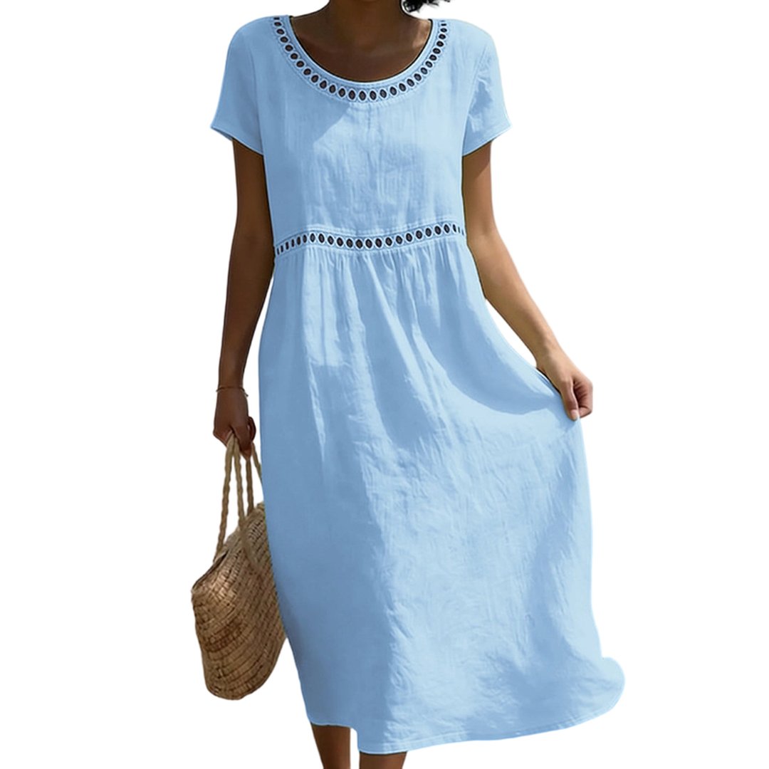 Tera | Elegant Linen Midi Dress