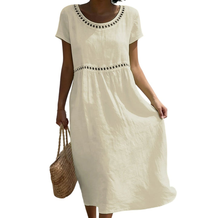 Tera | Elegant Linen Midi Dress