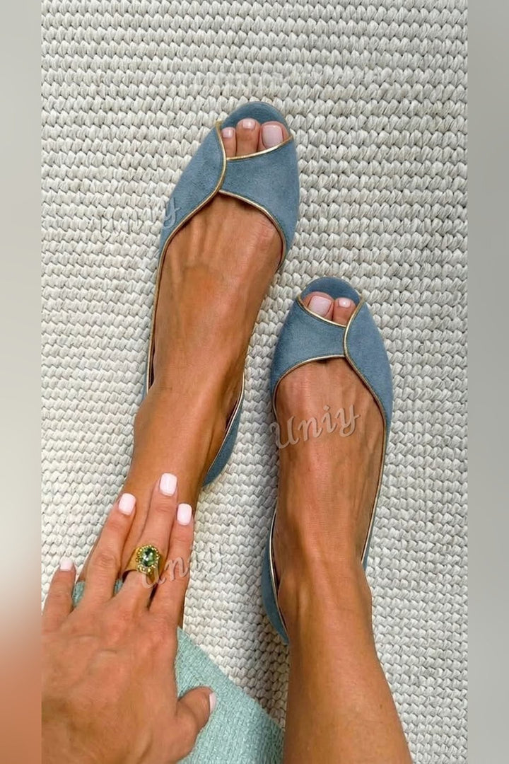 Shonda | Open Toe Flats