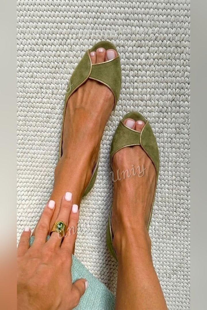 Shonda | Open Toe Flats