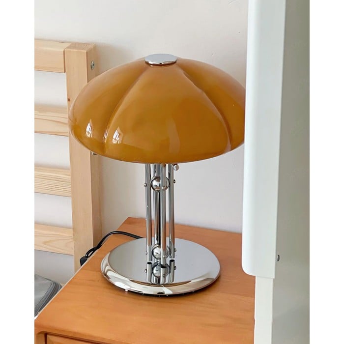 Vintage Bauhaus Mushroom Glass Table Lamp | Buy 1 Get 1 Free