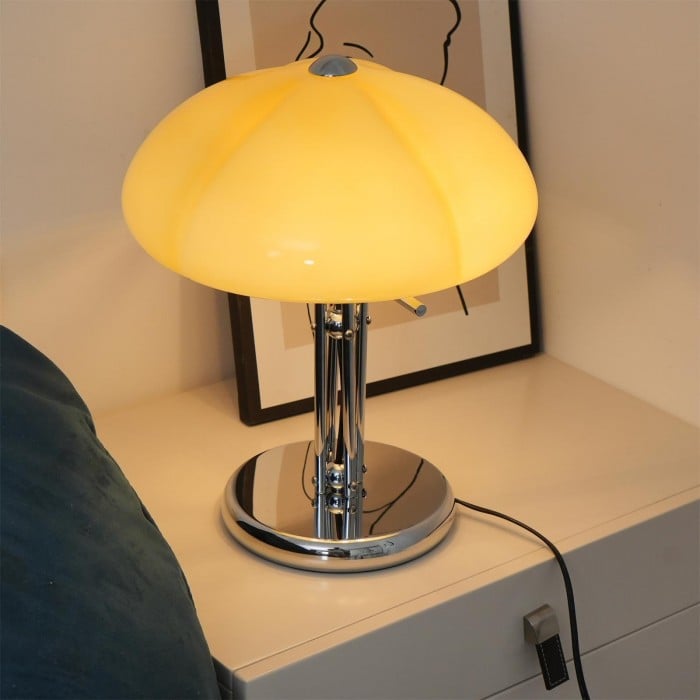 Vintage Bauhaus Mushroom Glass Table Lamp | Buy 1 Get 1 Free