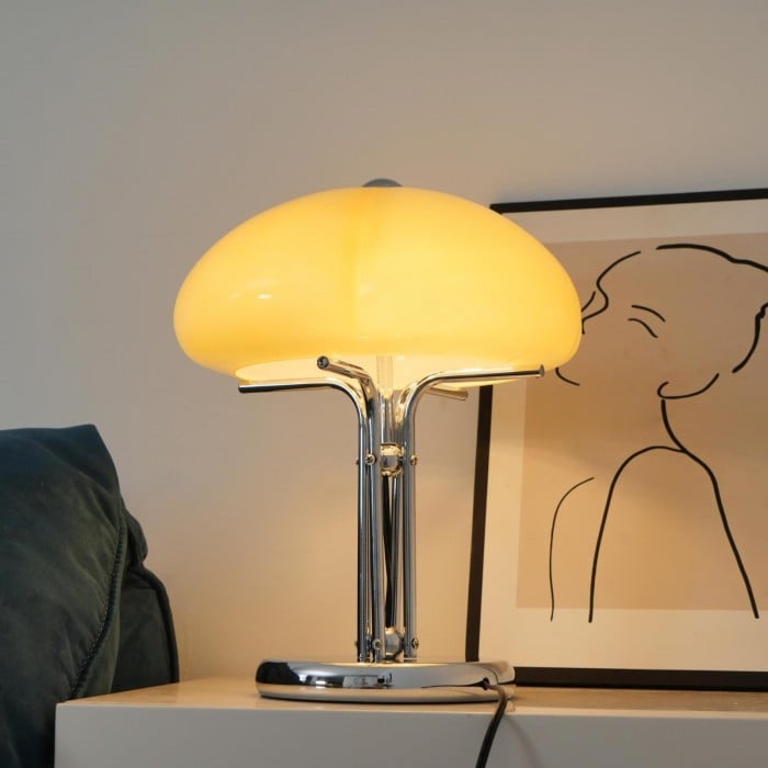 Vintage Bauhaus Mushroom Glass Table Lamp | Buy 1 Get 1 Free