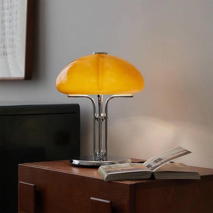 Vintage Bauhaus Mushroom Glass Table Lamp | Buy 1 Get 1 Free