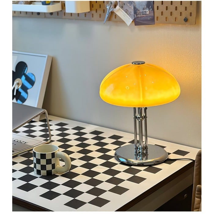 Vintage Bauhaus Mushroom Glass Table Lamp | Buy 1 Get 1 Free