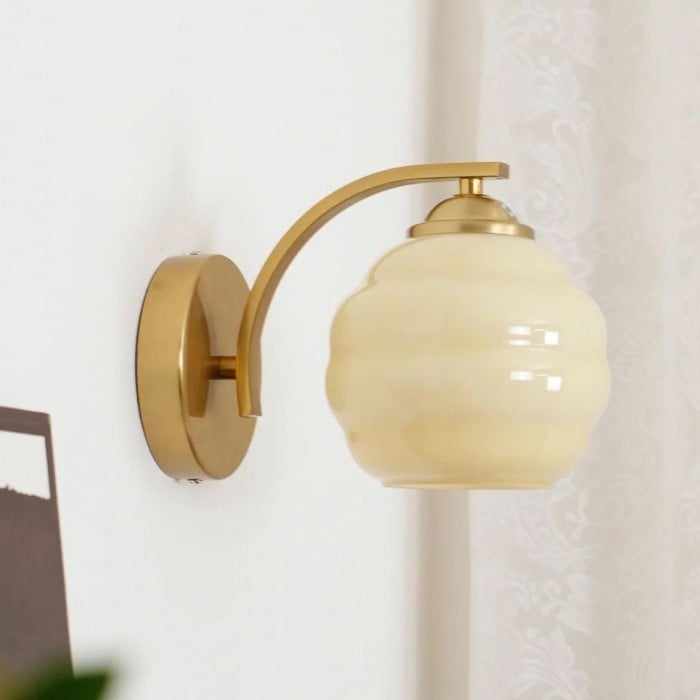 Vintage Glass Bauhaus Art Deco Wall Lamp | Buy 1 Get 1 Free