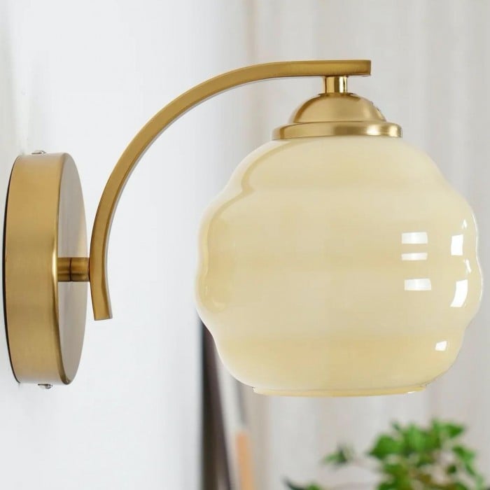 Vintage Glass Bauhaus Art Deco Wall Lamp | Buy 1 Get 1 Free