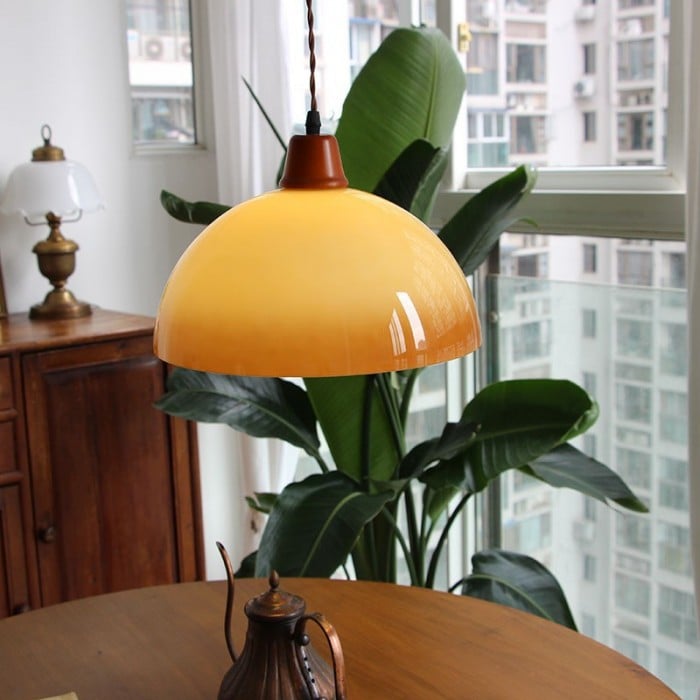 Vintage Bowl-Shaped Glass Bauhaus Pendant Light | Buy 1 Get 1 Free