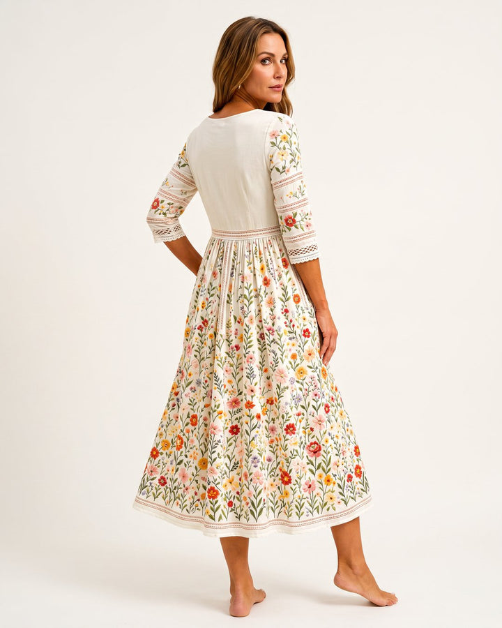 Carolyn | Meadow Charm Midi Dress