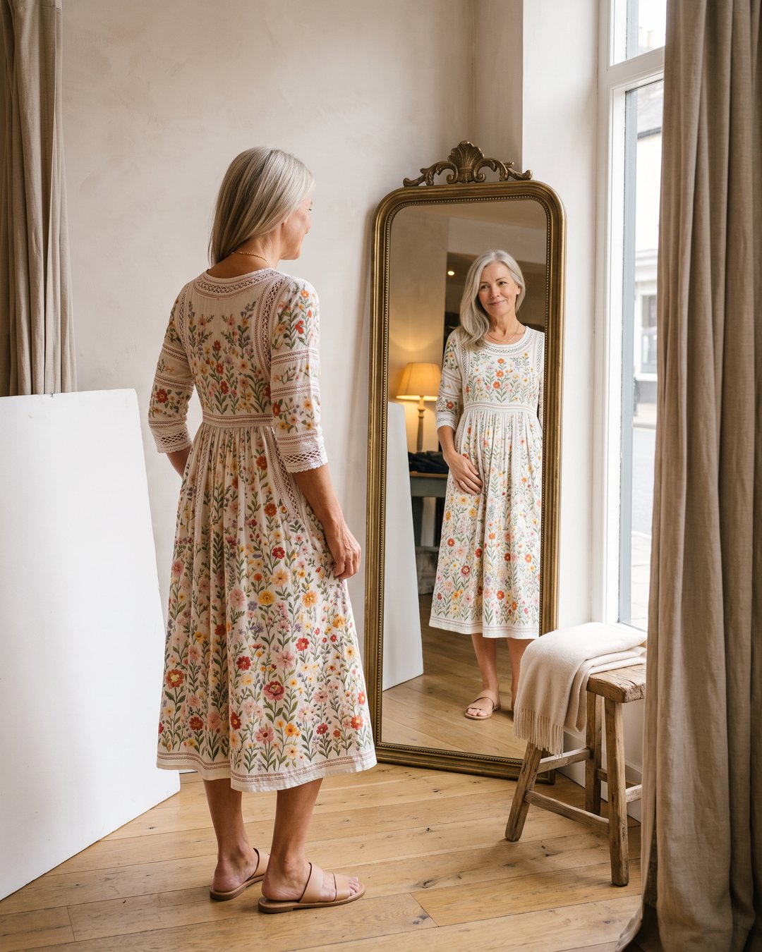 Carolyn | Meadow Charm Midi Dress