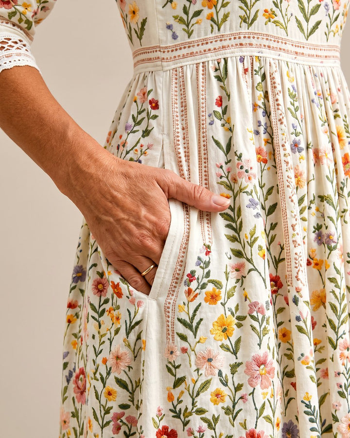 Carolyn | Meadow Charm Midi Dress