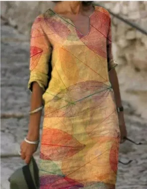 Faye | Summer Dress with Graphic Print